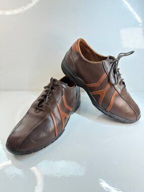 Allen Edmonds Traveler Men’s Leather Sneakers – Brown – US 9.5